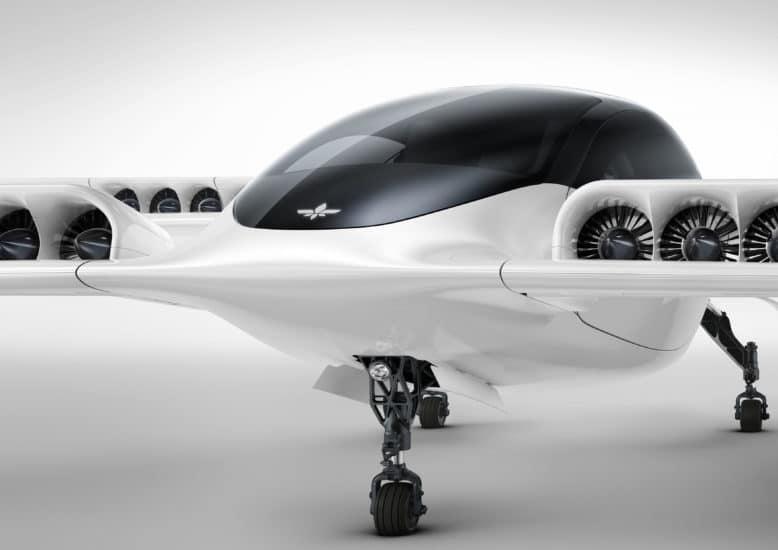 The Lilium Jet has 36 small electric engines mounted on its flaps.