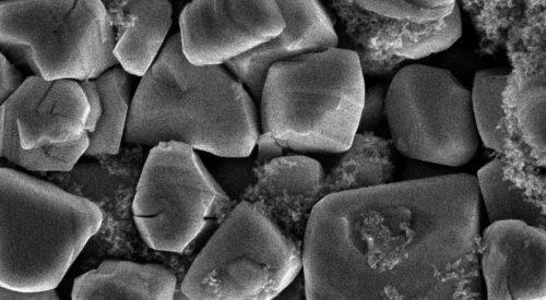 crystals viewed under microsope