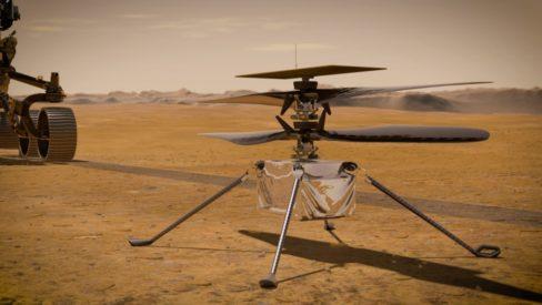 A small electrical vertical takeoff and landing vehicle on Mars