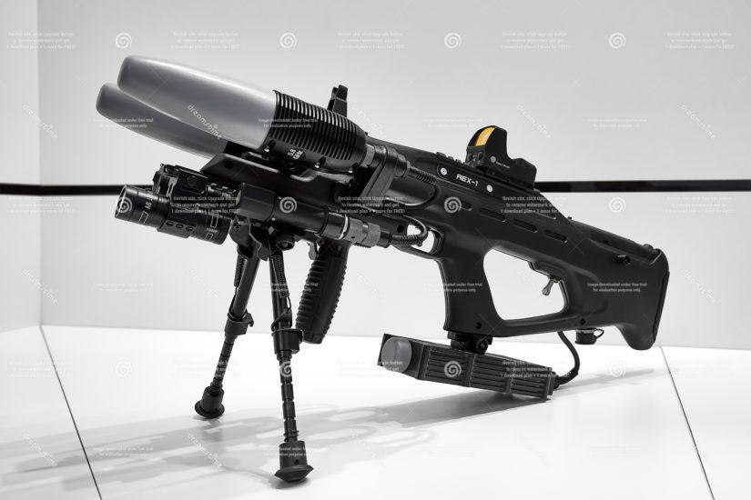 a gun intended to bring down airborne drones