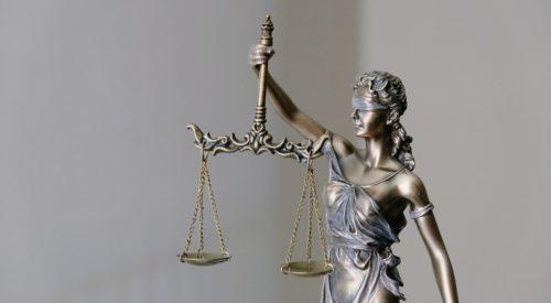 figurine of the scales of justice
