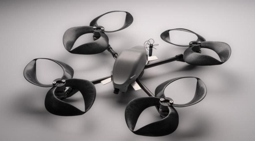 A small drone with toroidal propellers