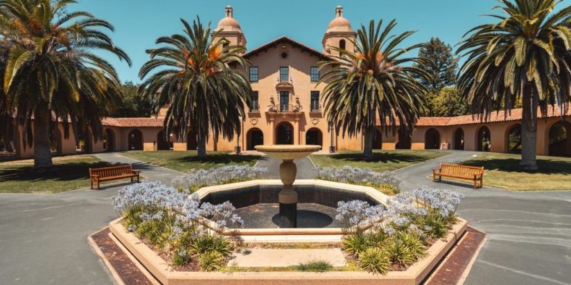 Entrance of Stanford University.