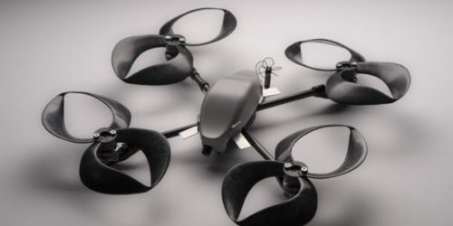 A small drone with toroidal propellers
