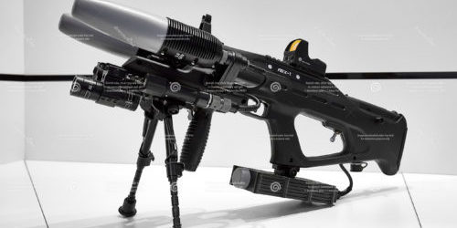 a gun intended to bring down airborne drones