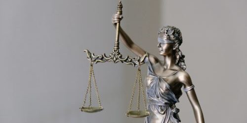figurine of the scales of justice